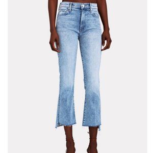 NWOT MOTHER Cropped Jeans The Insider Crop Step Fray Jeans Light Wash 28